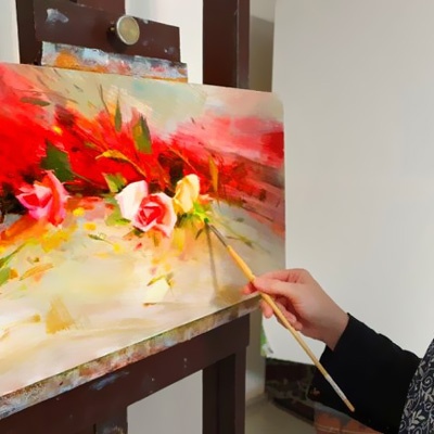 وقف فروش تابلوهای نقاشی به نفع کودکان معلول ذهنی