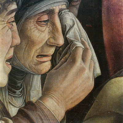 مریم و یوحنا در حال گریه بر پیکر مسیح